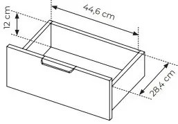 Komód Lyran 2D2S (antracit + arany). 1071353
