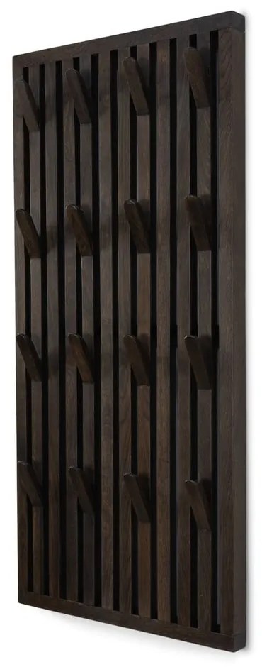 Sötétbarna tölgyfa fogas panel 46x100x8 cm Parco – Spinder Design