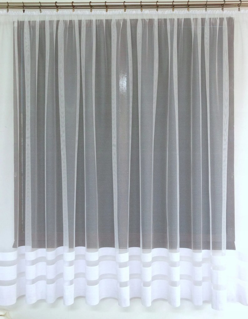 Mg Függöny 618/235 Fehér 400X180cm Kész Szalaggal M