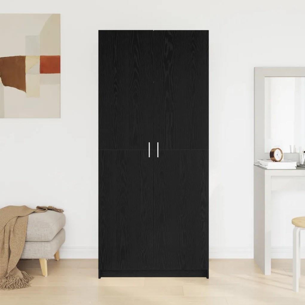 Szobaöltöny Fekete Tölgy 80x51x180 cm Mérnöki Fa