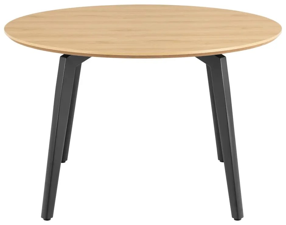 Kerek étkezőasztal tölgyfa dekoros asztallappal ø 120 cm Cadiz – Actona