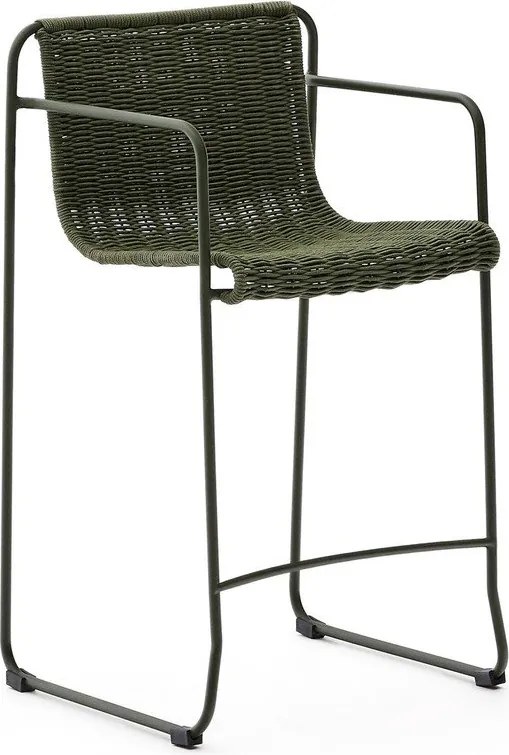 Zöld fém kerti bárszék Maurina – Kave Home