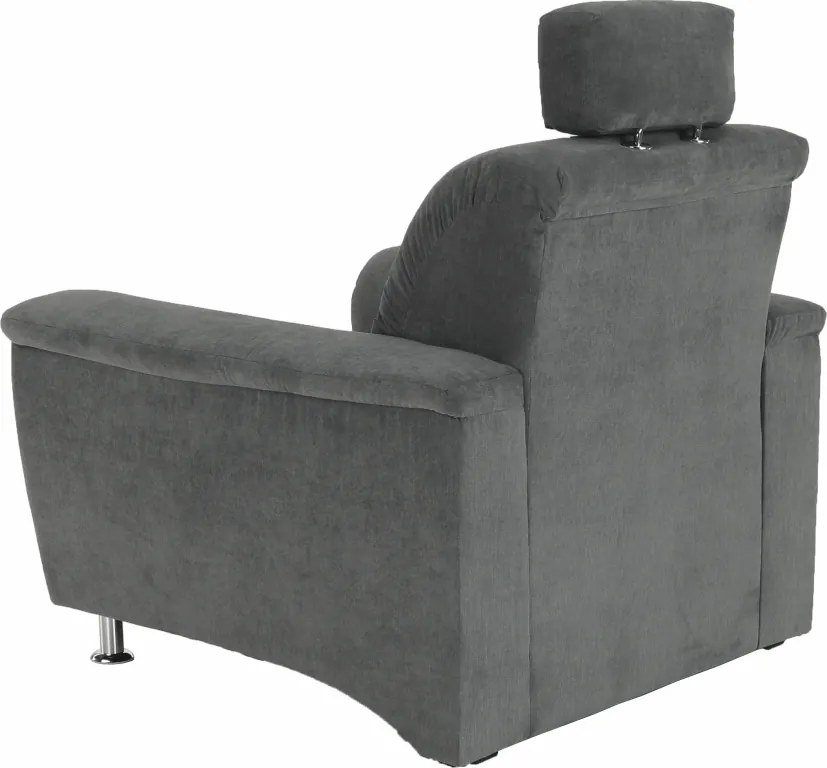 Fotel, szürke szövet, SANTIAGO