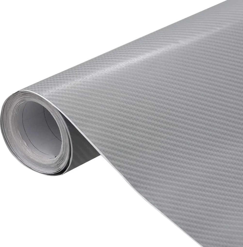 vidaXL 2 darab 4D-s ezüstszínű autófólia 100 x 150 cm