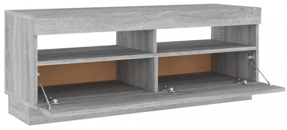 szürke sonoma TV-szekrény LED-lámpákkal 100 x 35 x 40 cm