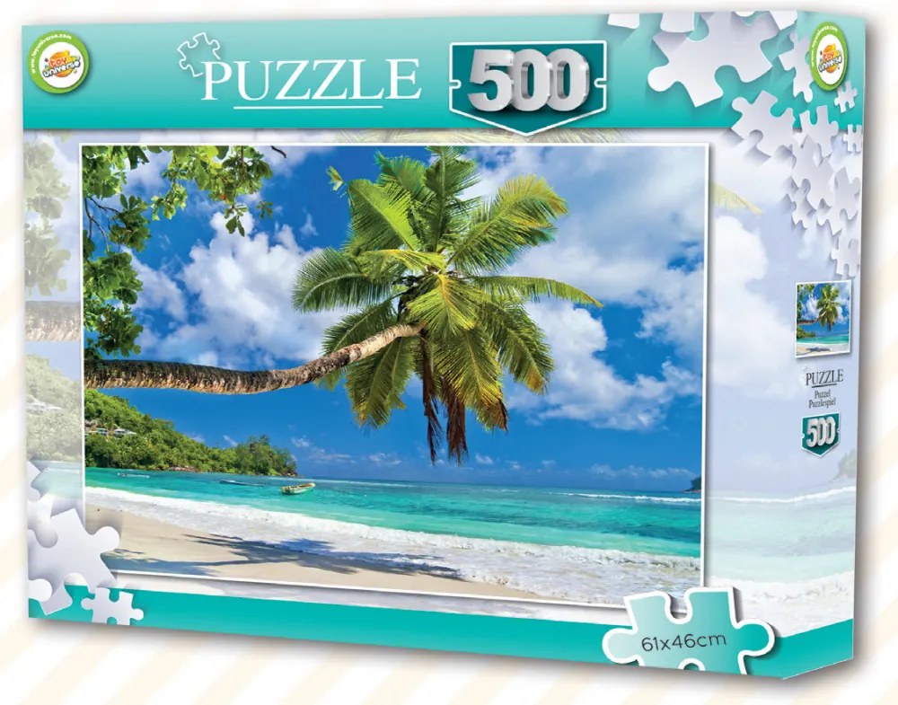 Seychelles Tengerpart Palm tree puzzle 500 db-os