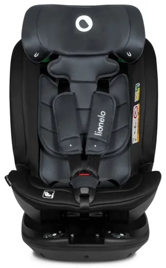 Lionelo - Forgatható autósülés alappal BASTIAAN i-Size 40-150 cm Szürke (Stone)