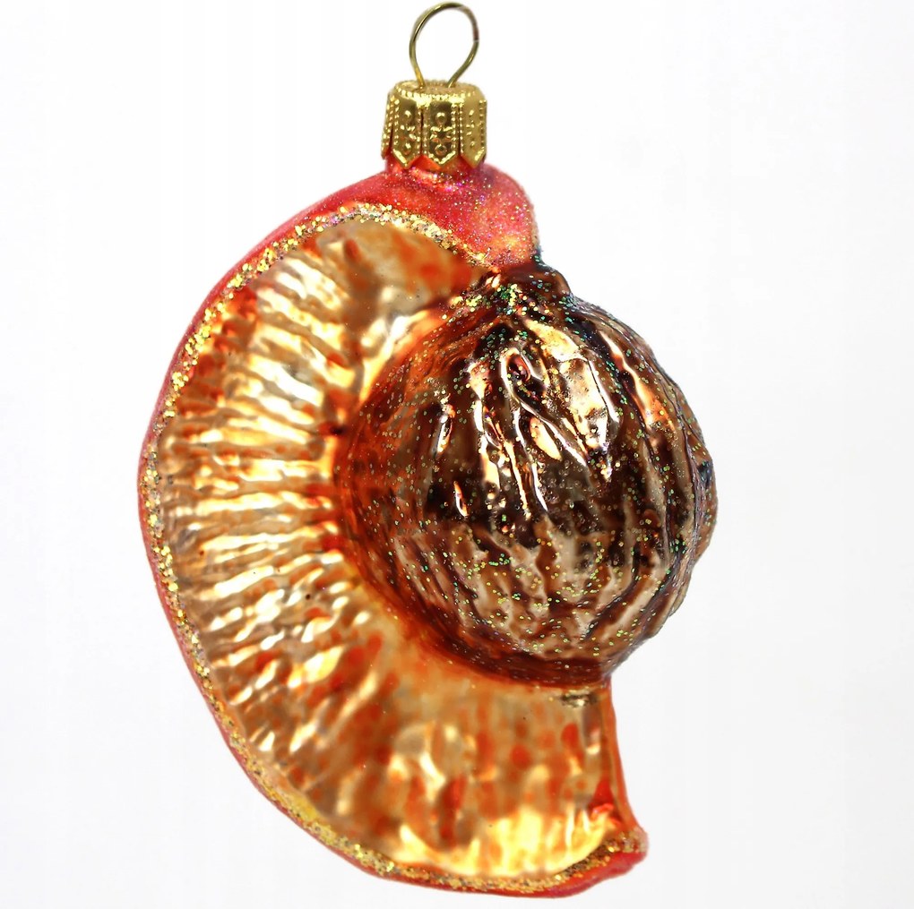 Kézzel díszített üveggömb barack