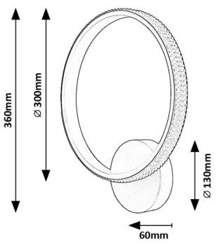 Rabalux 71095 - LED Fali lámpa GRETE LED/15W/230V 3000K