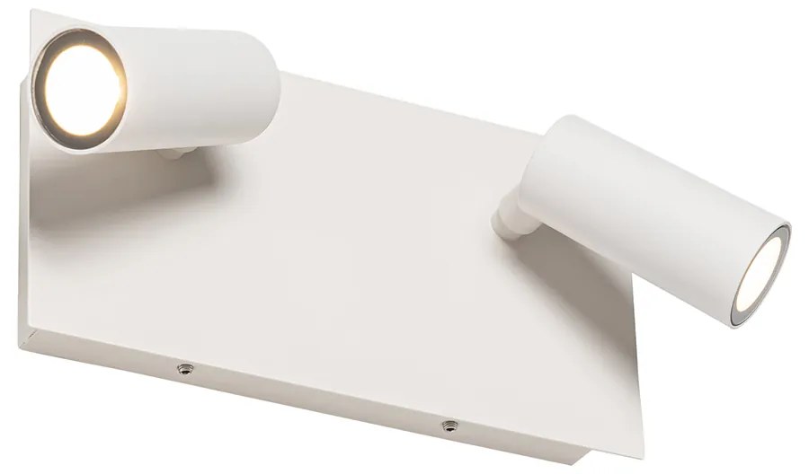 Modern kültéri fali lámpa fehér LED-del 2-lámpás IP54 - Simon