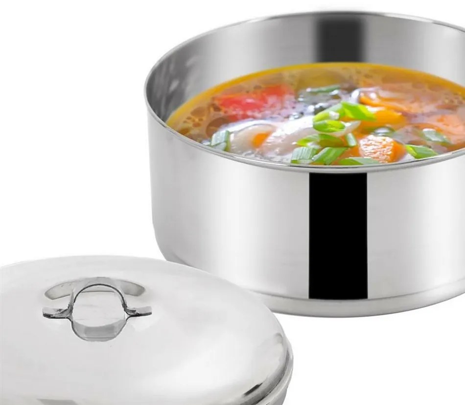 Orion rozsdamentes acél élelmiszertartó, 4 szintes, 1 l, 4 emelet