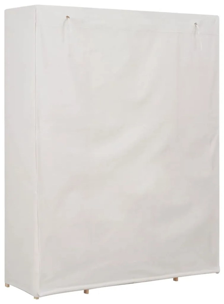 Fehér szövet ruhásszekrény 135 x 40 x 170 cm