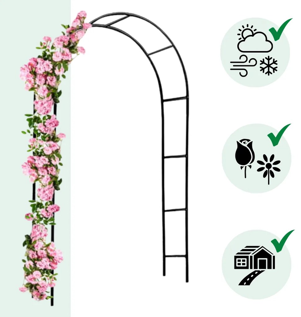 Boltíves rózsatámasz 240x140x37 cm Gardebruk