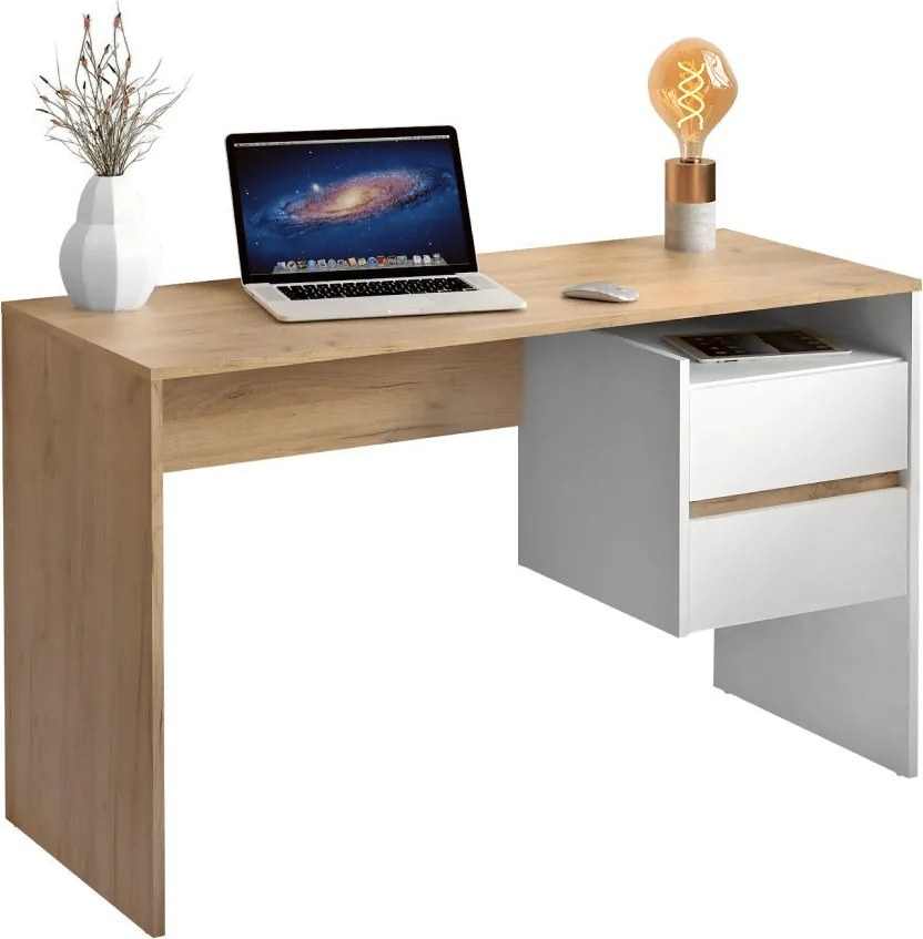 Fiókos íróasztal 120x55x82 cm fehér FUR1871-1