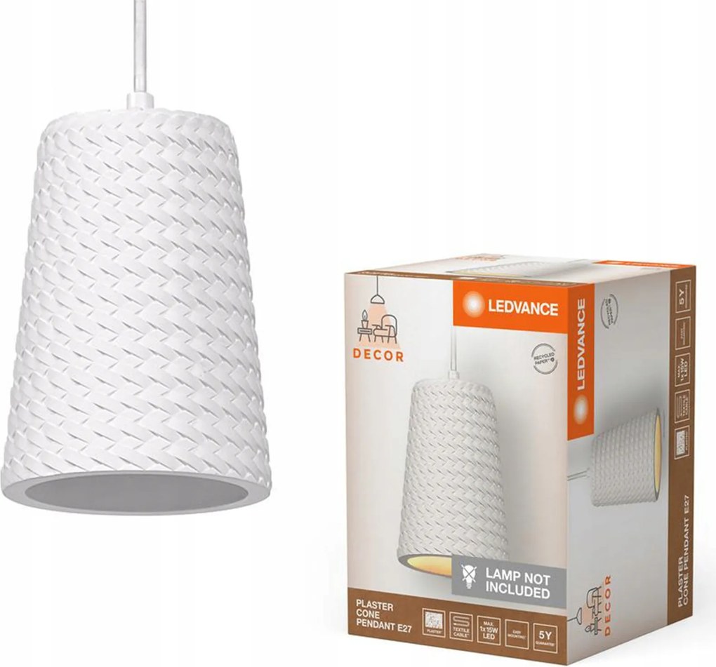 Mennyezeti Lámpa Függő Dekoratív E27 Túlnyúlás Fehér Dekor Ledvance