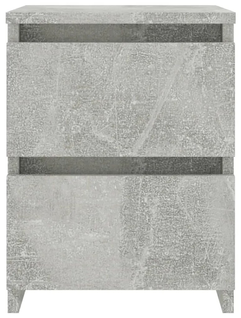 Betonszürke szerelt fa éjjeliszekrény 30 x 30 x 40 cm