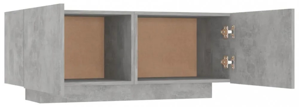 betonszürke szerelt fa TV-szekrény 100x35x40 cm