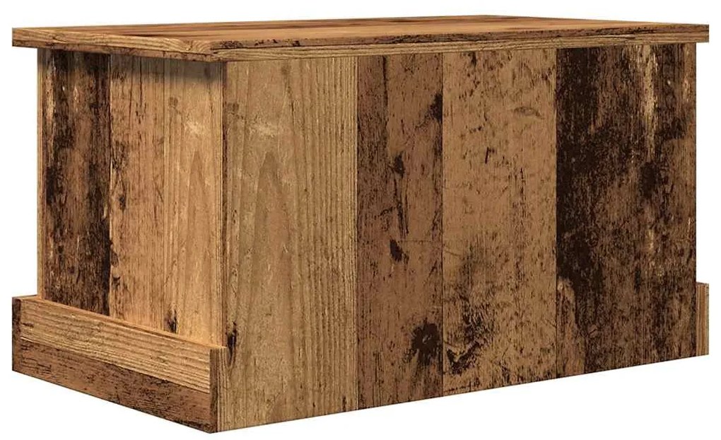antik fa színű szerelt fa tárolódoboz 30 x 50 x 28 cm
