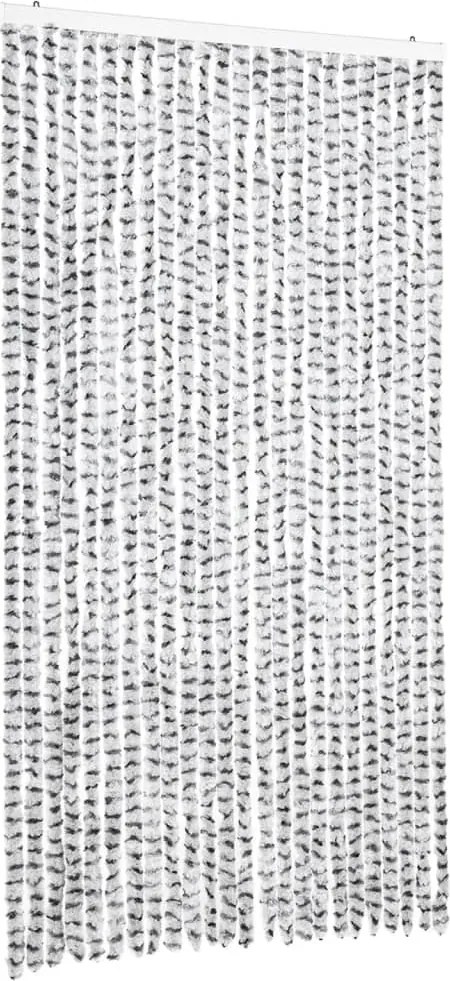 vidaXL világosszürke és sötétszürke zsenília rovarfüggöny 100 x 200 cm
