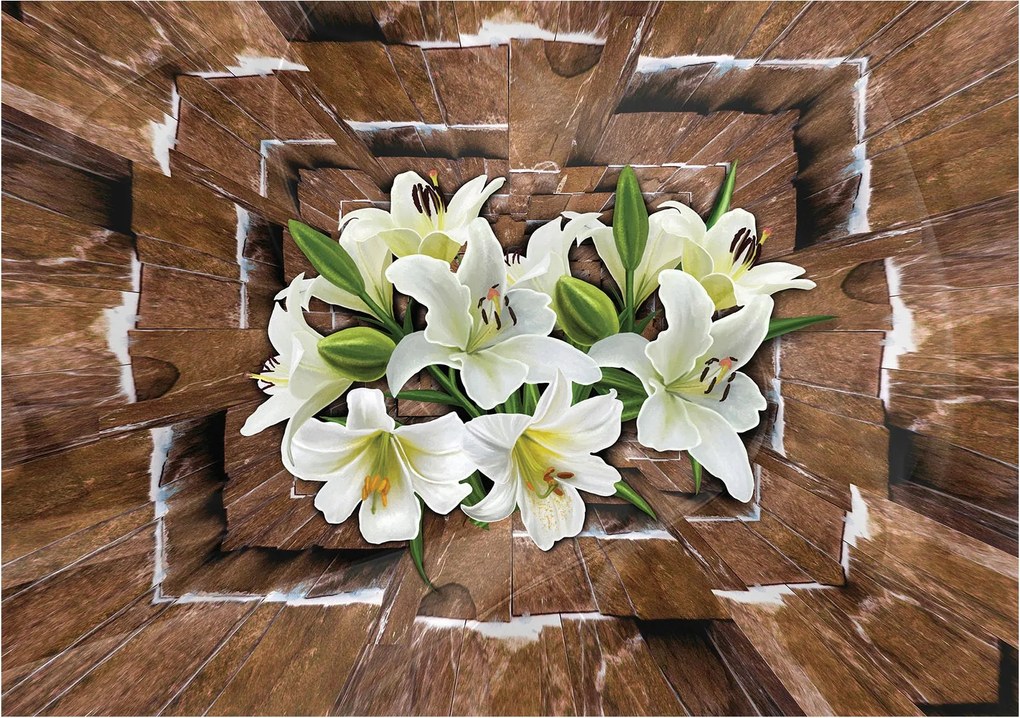 Fotótapéta Liliomok az alagútban elegancia hálószoba nappali 208x146 +ragasztó