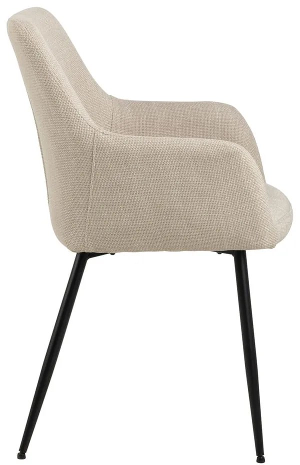 Bézs kárpitozott karfás étkezőfotel szett 2 db-os Lizzy – Actona