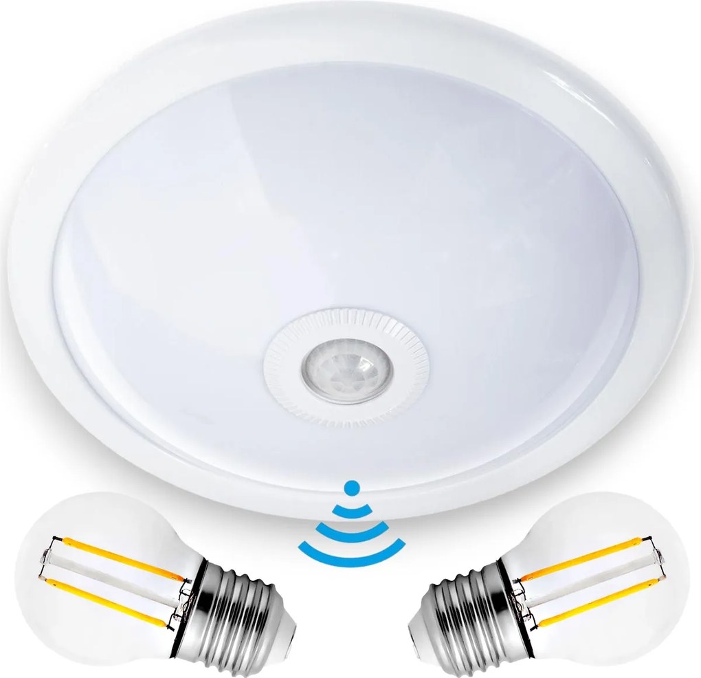 20W-OS Led Lámpa Mozgás- És Szürkületérzékelővel Mennyezeti Lámpa Pir E27