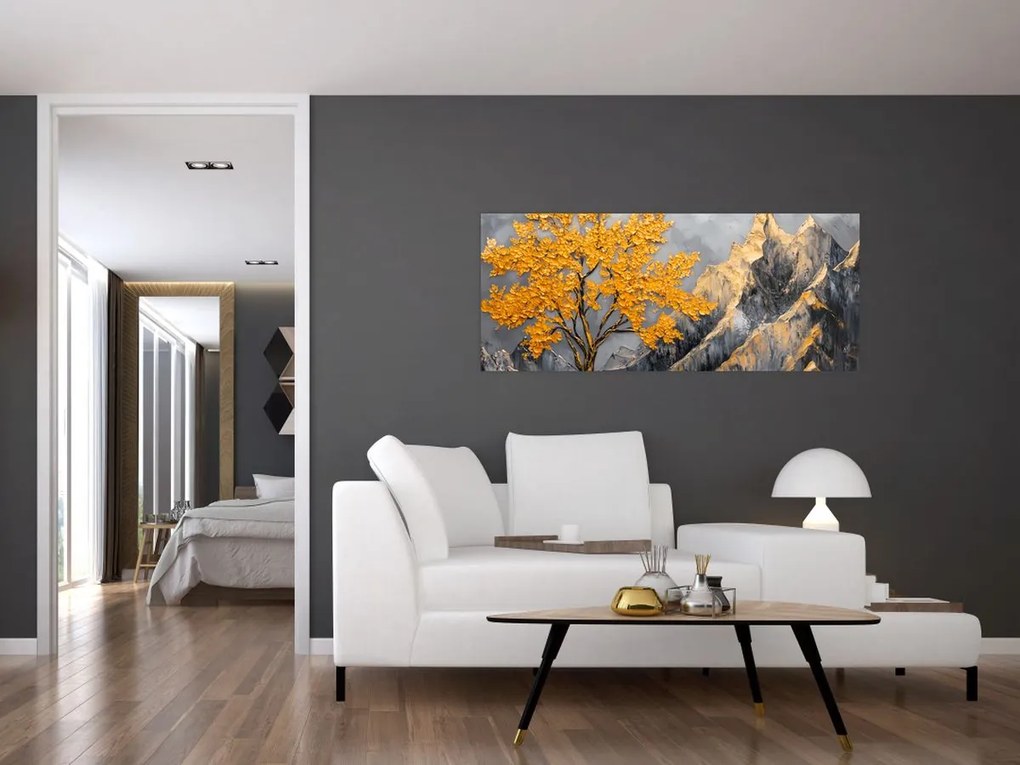 Kép – Arany fa a hegyekben (120x50 cm)