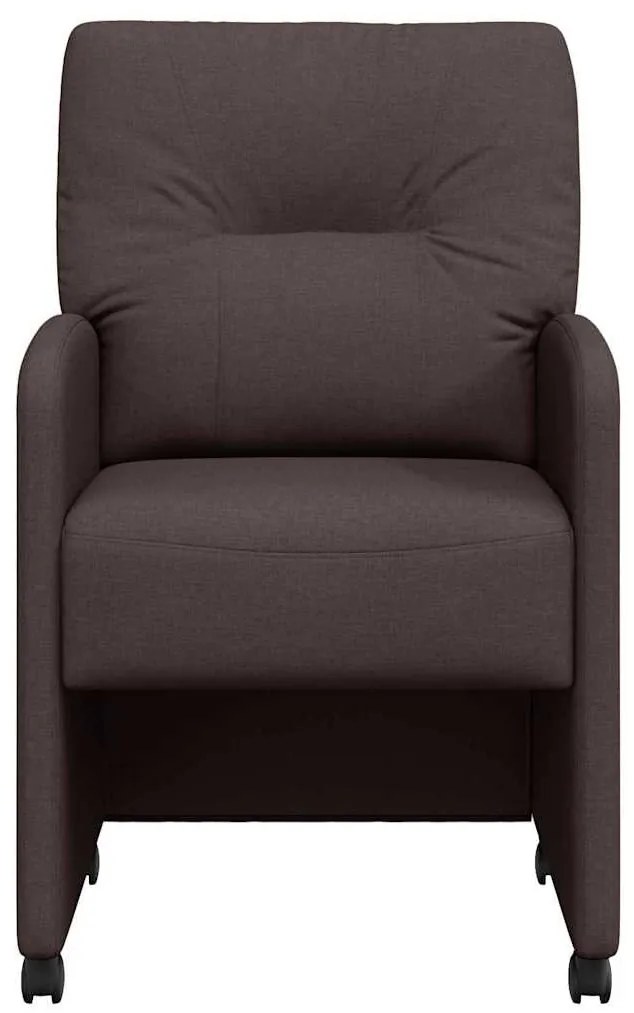 Kerekes Étkező Székek 2 pcs sötétbarna 57 x 67 x 95 cm szövet