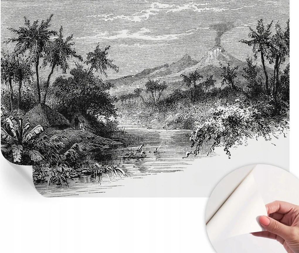 Öntapadós tapéta 3D fali furnér Egzotikus panoráma 152x104 cm