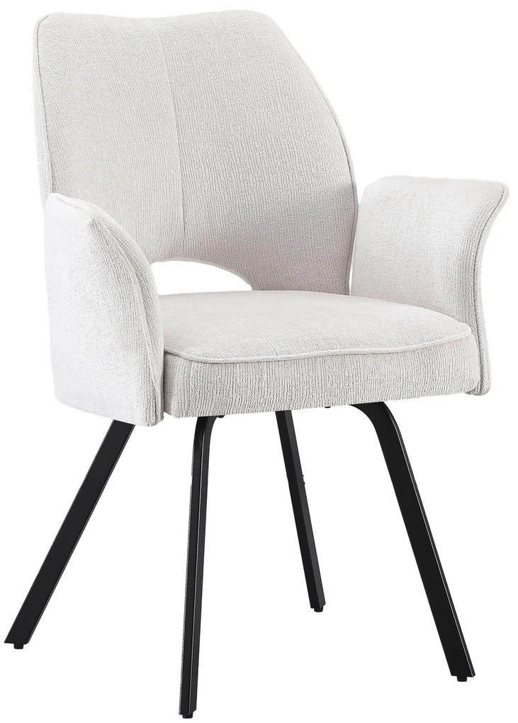 MAZZONI EXPORT TULIP Világos Beige (UF980-02 szövet) - MODERN KÁRPITOZOTT KARFÁS SZÉK NAPPALIBA/ÉTKEZŐBE/LOFT IRODÁBA
