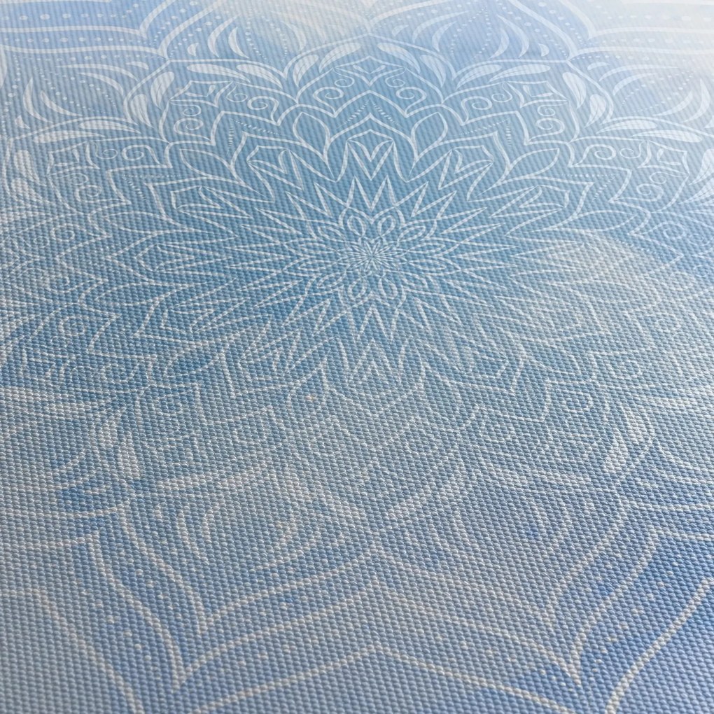 Kép - Téli mandala (órával) (90x30 cm)
