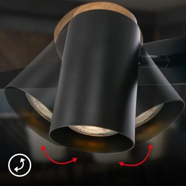 Briloner 4059065 - ERA kábeles csillár 6xGU10/10W/230V fekete