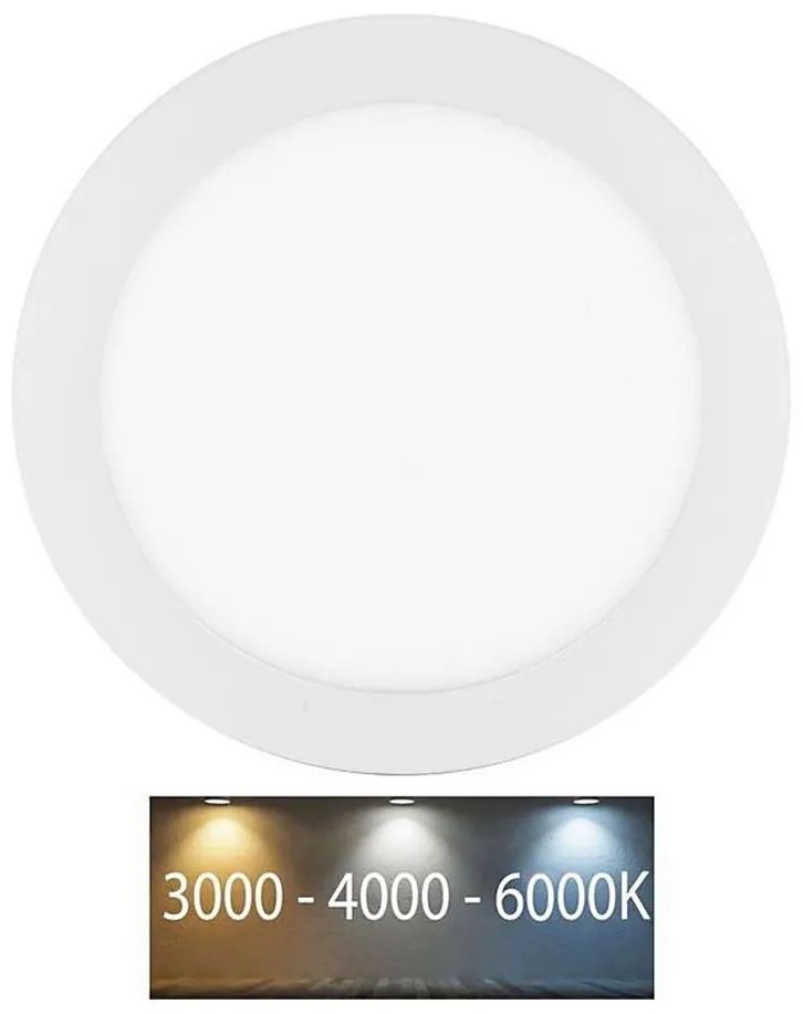 Ecolite Ecolite LED-WSL-CCT/25W/BI - LED Beépíthető lámpa LADA LED/25W/230V IP44 fehér EC0432