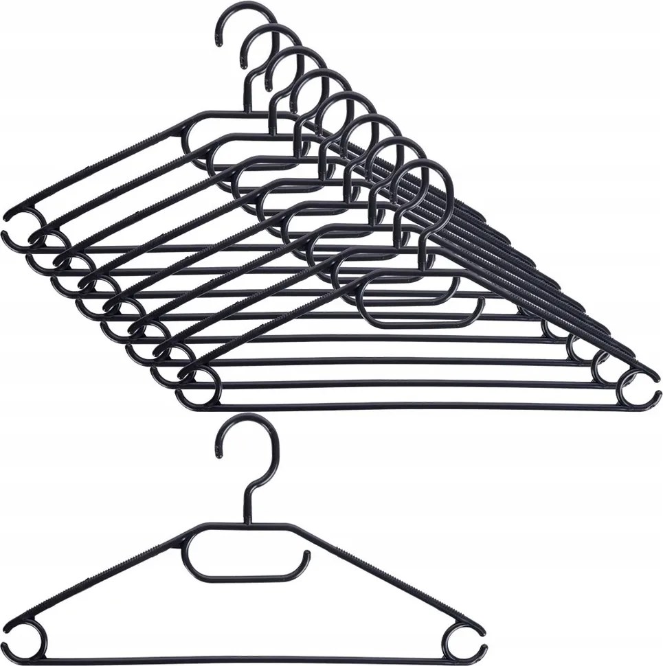 Ruhaakasztók Forgó Szekrényhez Fekete 10 Db-os Szett Ingekhez