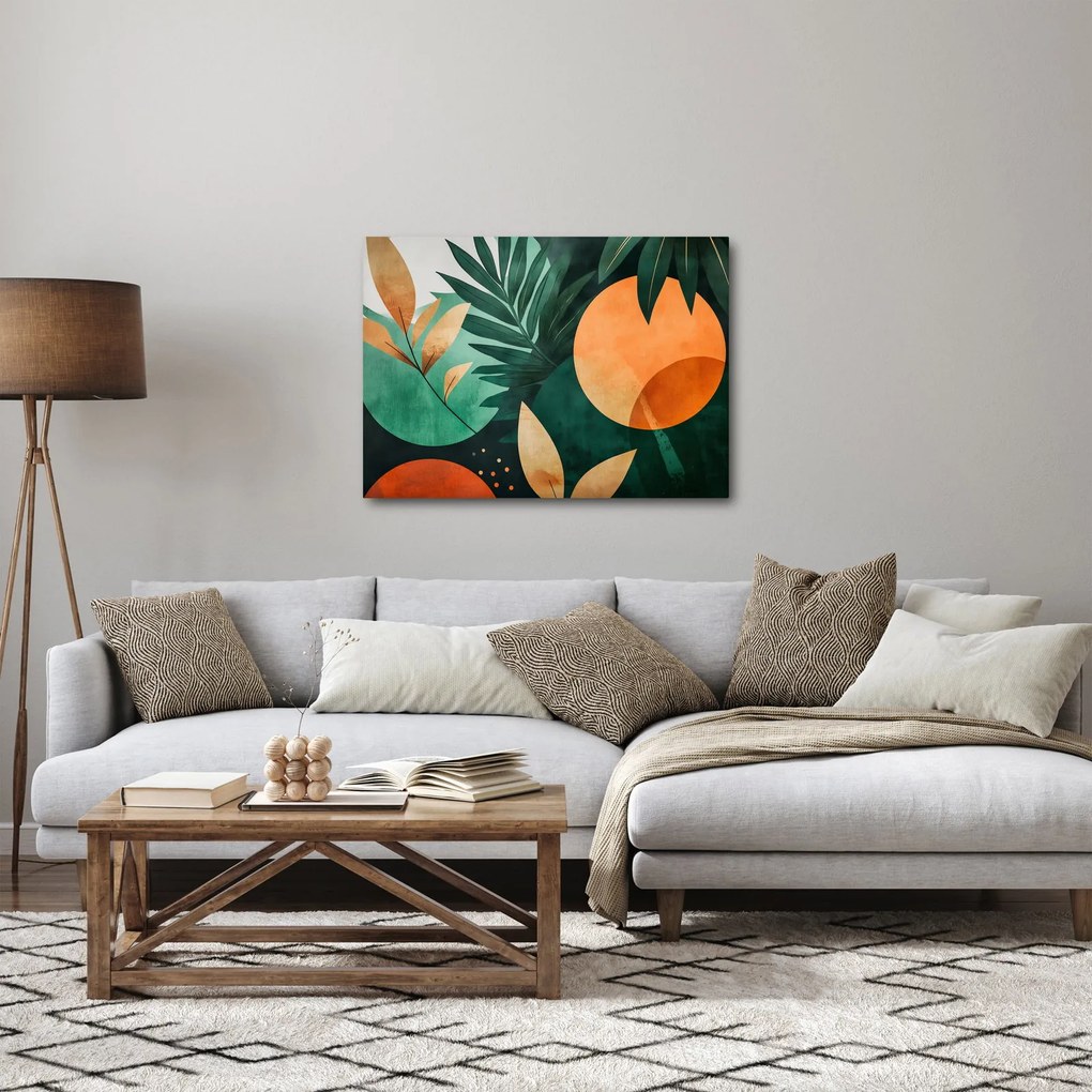Kép - Geometrikus természeti minták (70x50 cm)
