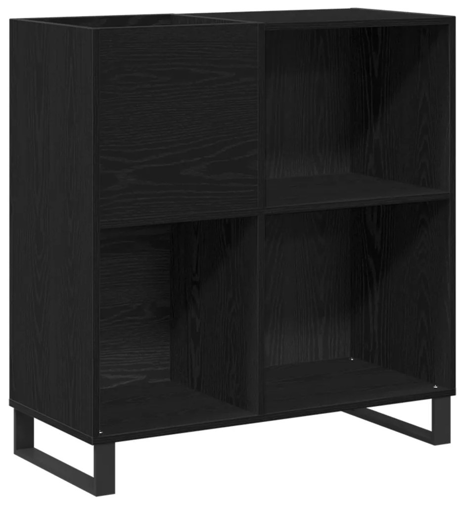 Rekordszekrény Fekete tölgy 84.5x38x90 cm Mérnöki faforgács