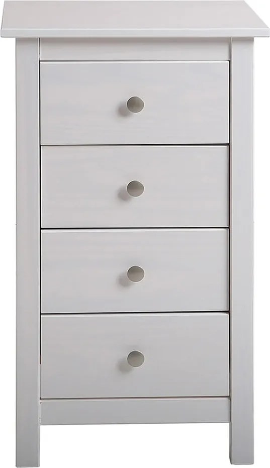 Fehér borovi fenyő magas komód 46x80 cm Berna – Marckeric