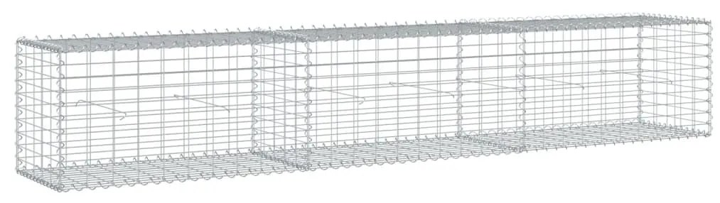 horganyzott vas gabion kosár fedéllel 300 x 50 x 50 cm