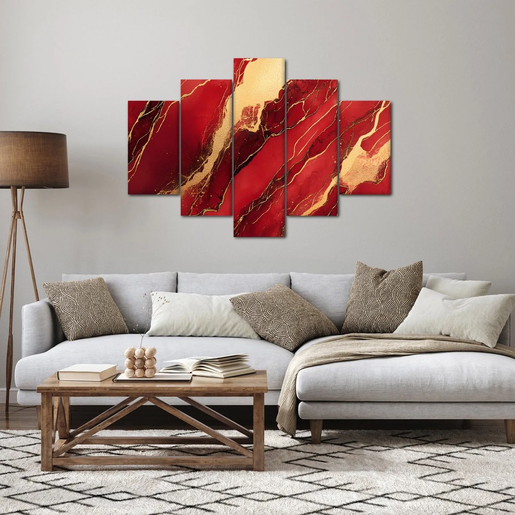 Kép - Vörös-arany márvány (150x105 cm)