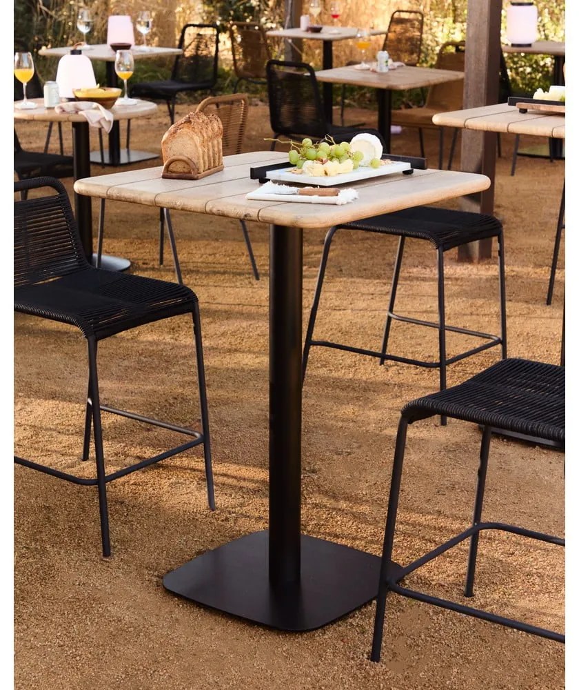 Bárasztal akácfa asztallappal 70x70 cm Saura – Kave Home