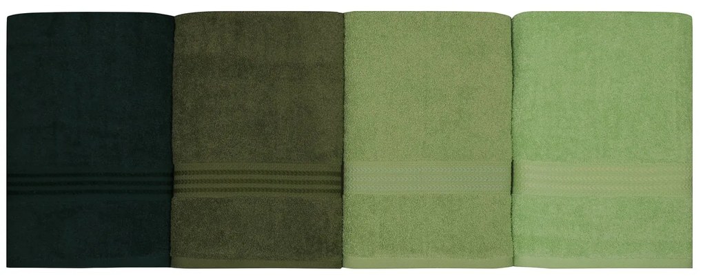 Fürdőlepedő Szett (4 db) Rainbow - Zöld