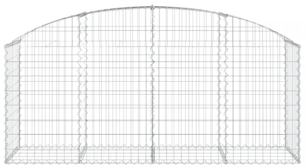vidaXL íves horganyzott vas gabion kosár 200x50x80/100 cm