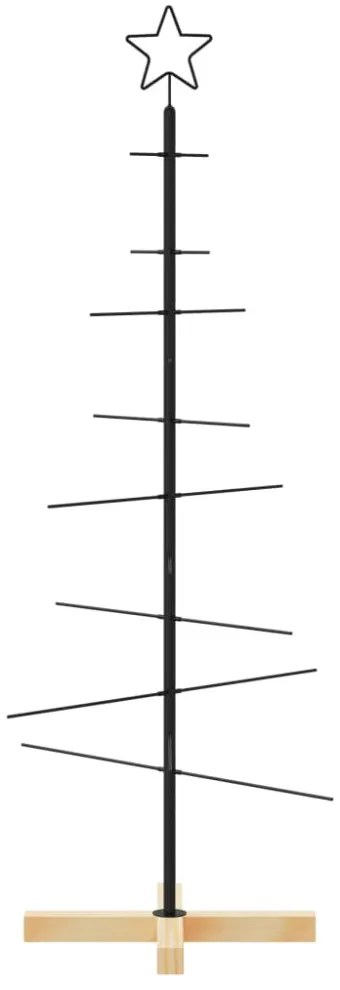 fekete fém karácsonyfa alap dekorációhoz 120 cm