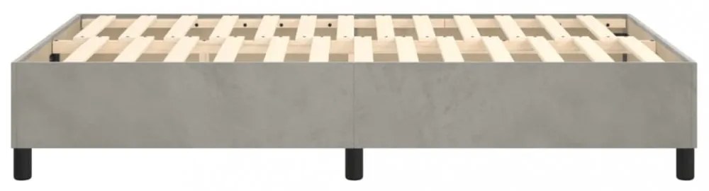 világosszürke bársony ágykeret matrac nélkül 120x200 cm