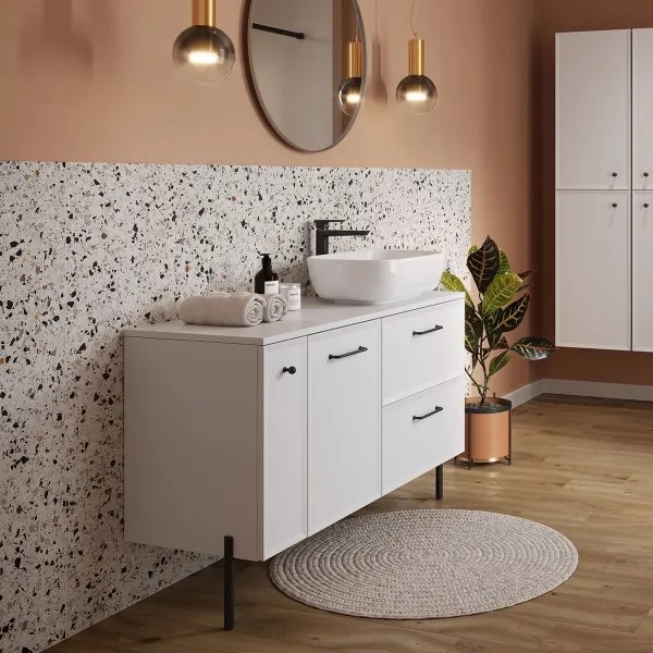 Cersanit S1022-006 - Falra szerelhető fürdőszobai szekrény MILLE 20x45 cm matt fehér