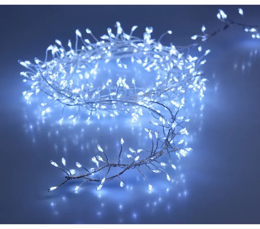 720 micro LED-es BOA fényfüzér, kültéri-beltéri hálózati, hideg fehér, 7 m, IP44