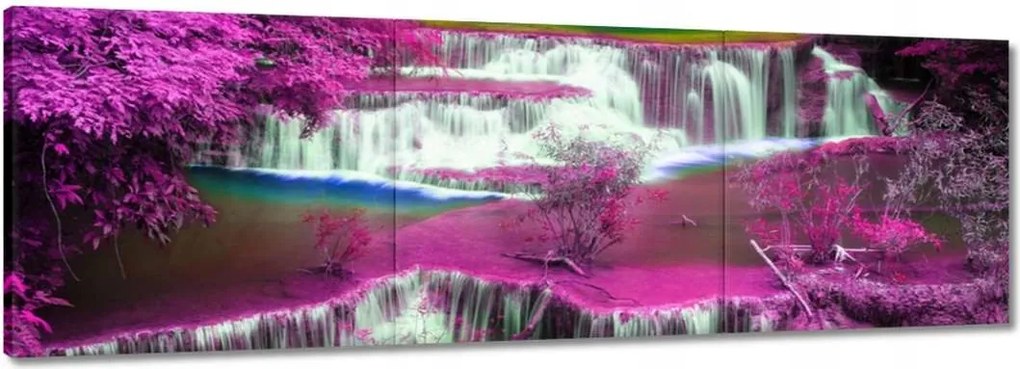 Vászonkép 60x20 Lila vízesés
