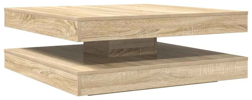 sonoma tölgy dohányzóasztal 360 fokban forgatható 90x90x34,5 cm