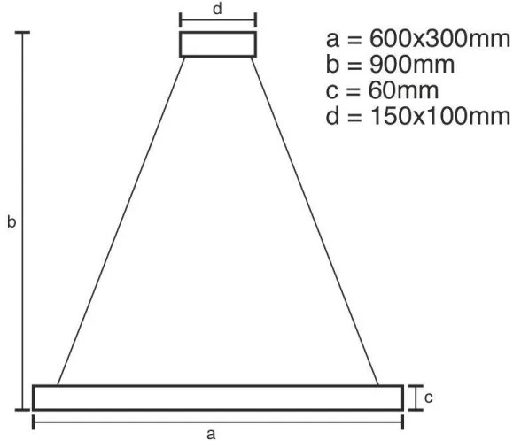 LED állítható fényerejű csillár kábellel LED/80W/230V 3000-6500K + DO