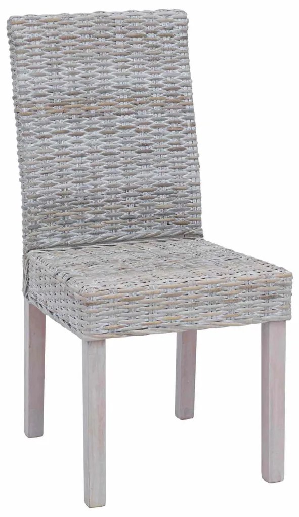 Étkezőszék 2 pcs Fehér Mosás 45 x 54 x 93 cm Tömör Mahagóni Fa